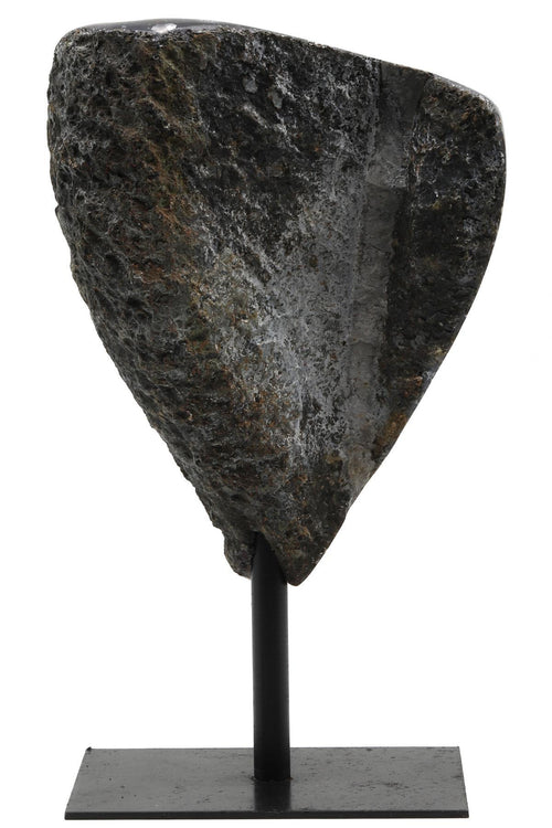 Amethyst Natural Stone Raw Piece with Stand | Collectible Purple Crystal Decorative Stone