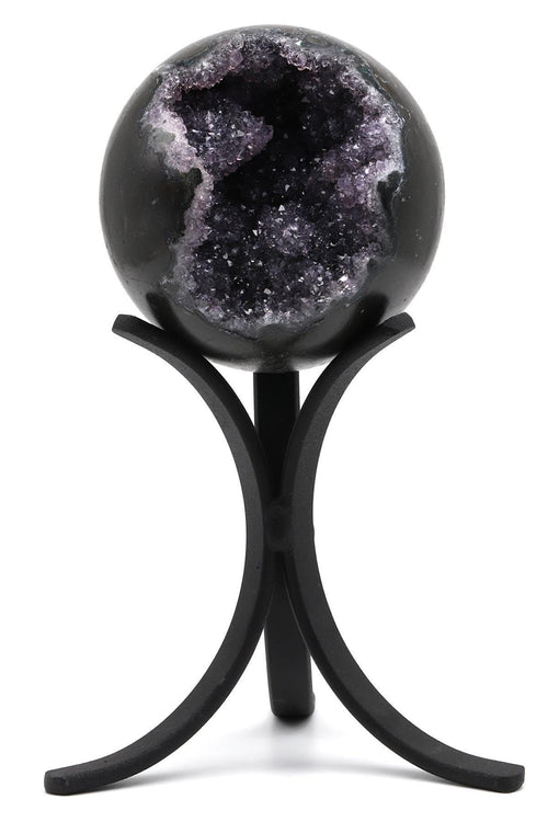Ametist Doğal Taş Standlı Küre | Mor Kristal Koleksiyon ve Dekoratif Doğal Taş Obje