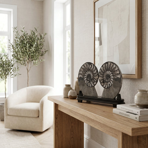 Amonit Doğal Taş Standlı Fosil