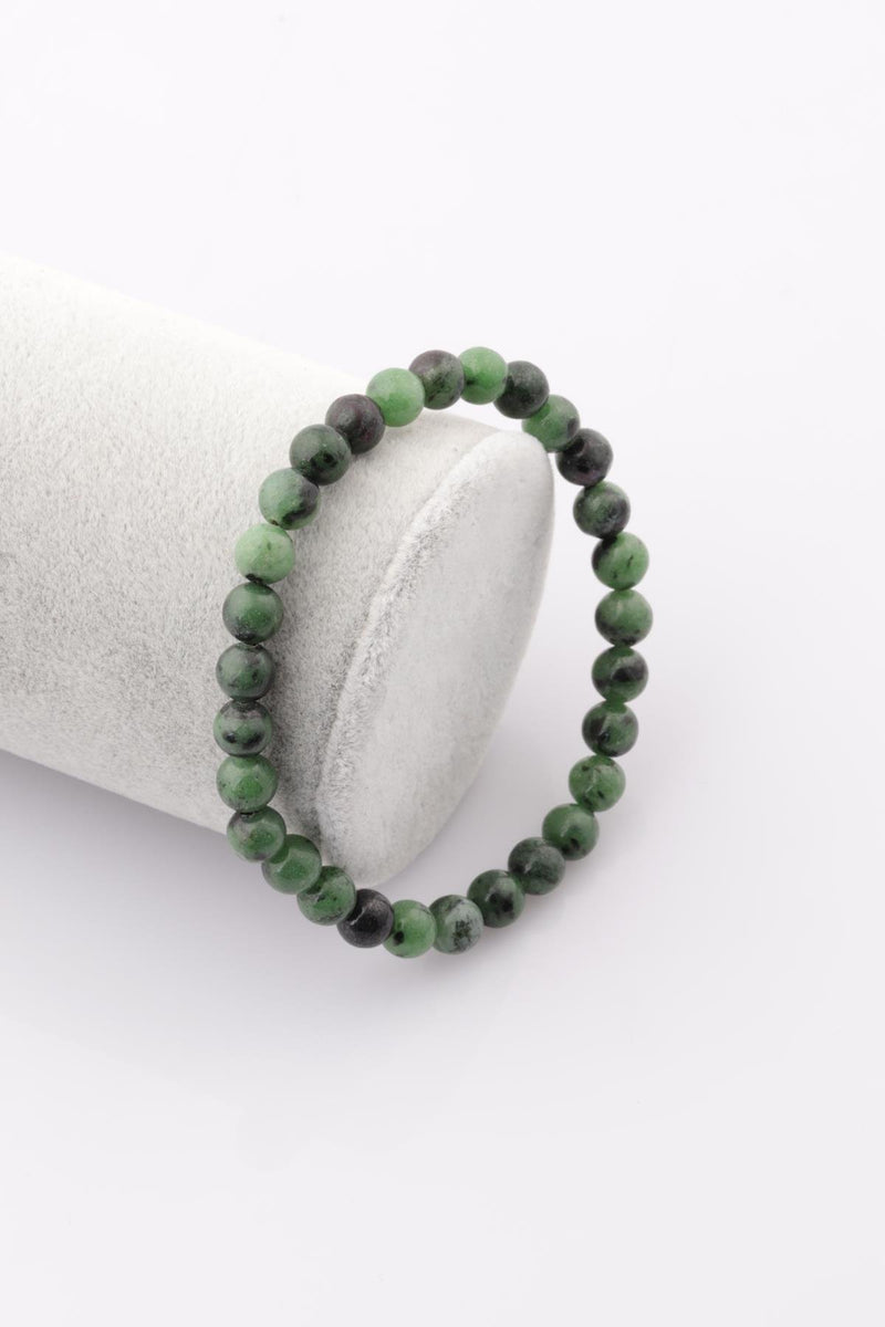 Anyolit Doğal Taş Bileklik 6 mm Küre Kesim - Görsel 2 - Safnaturel