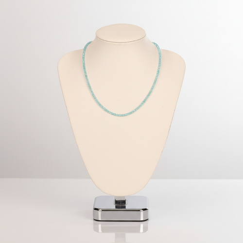 Apatit Doğal Taş 3 mm Gümüş Kapama Kolye