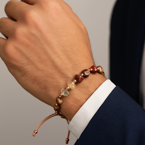 Leo Macrame Design Natural Stone Bracelet