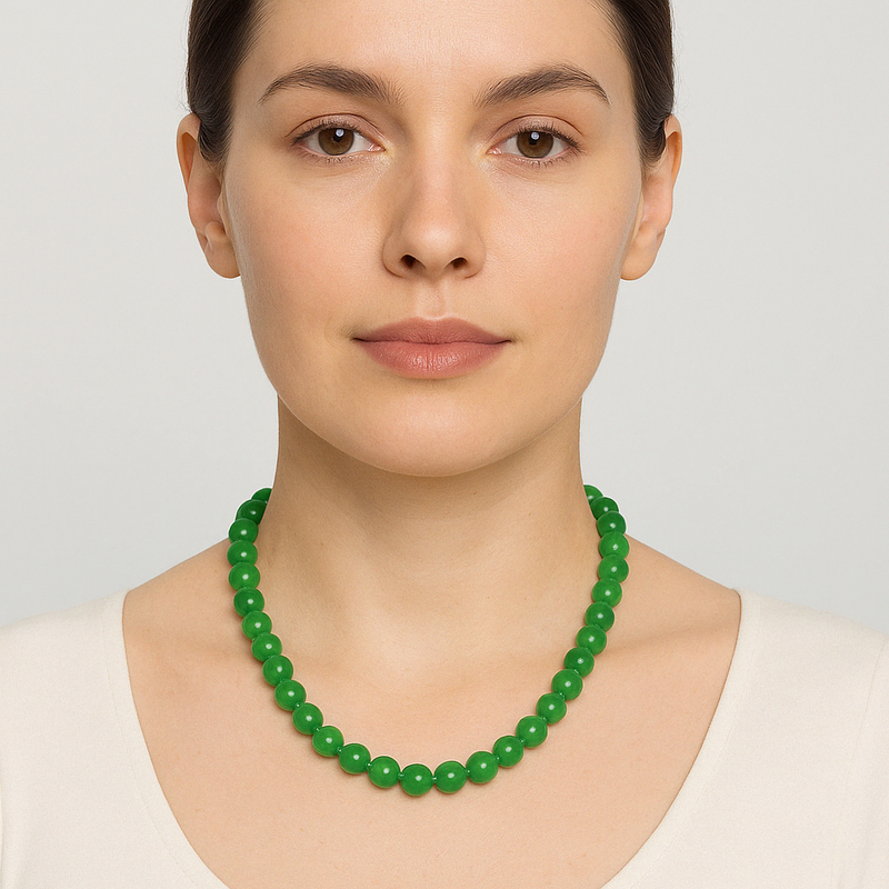 Aventurin Doğal Taş Dizi Kolye 8 mm - Görsel 1 - Safnaturel