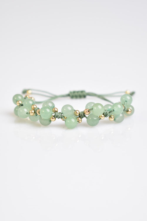 Aventurine Triple Macrame Special Design Bracelet 6 mm
