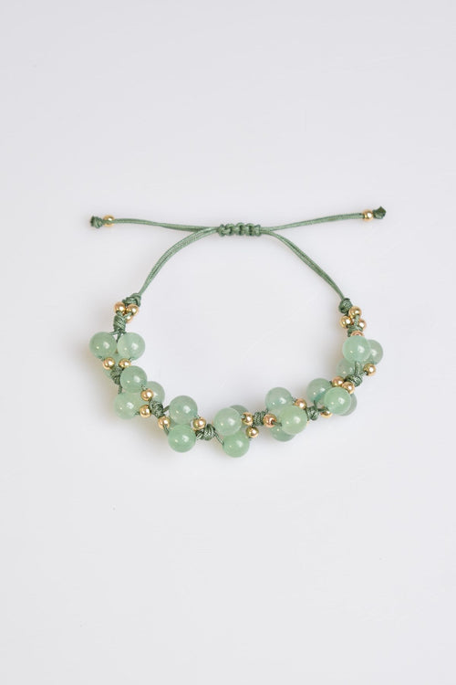 Aventurine Triple Macrame Special Design Bracelet 6 mm