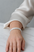 Ay Taşı Doğal Taş Bileklik – 9 x 12 mm Özel Kesim