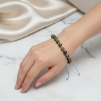 Azurit Doğal Taş Makrome Bileklik