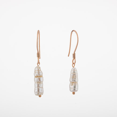 İnci Rose Gümüş Doğal Taş Küpe