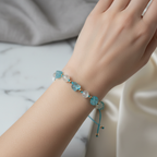 Apatit, Sitrin Naturel Doğal Taş Makrome Bileklik