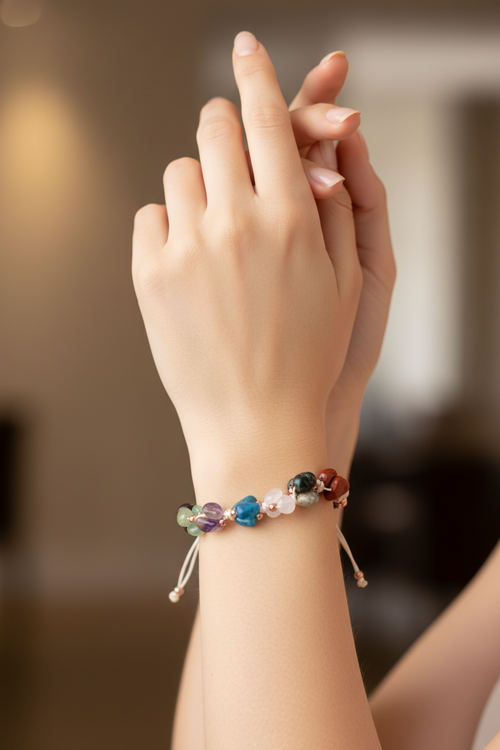 Başak Burcu Makrome Tasarım Doğal Taş Bileklik