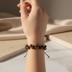 Bronzite Triple Macrame Special Design Bracelet 6 mm