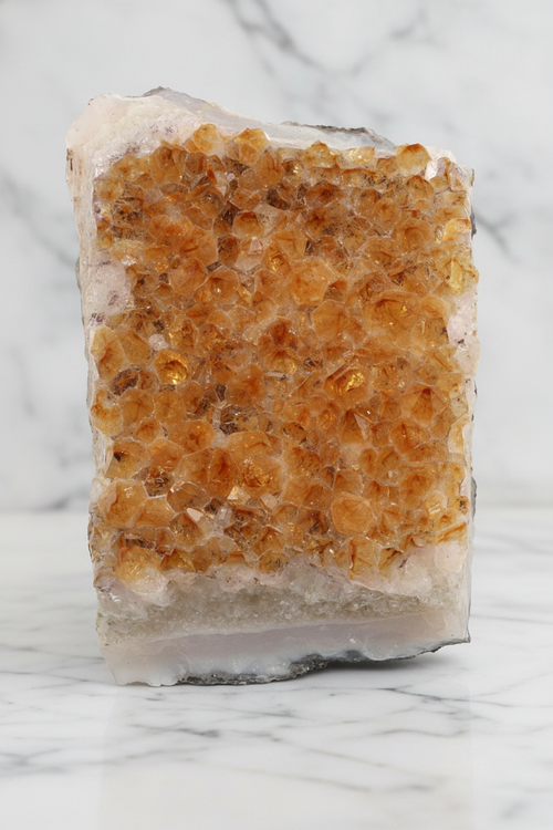 Sitrin Doğal Taş Ham Parça | Dekoratif Koleksiyonluk Parlak Sarı Kristal