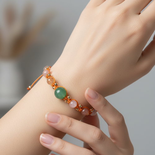 İkizler Burcu Doğal Taş Makrome Bileklik - Görsel 2 - Safnaturel