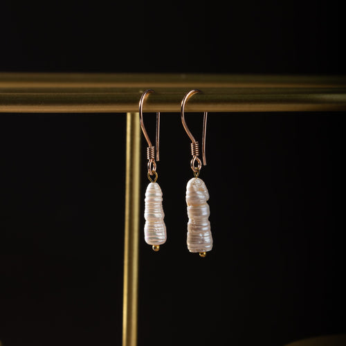 İnci Rose Gümüş Doğal Taş Küpe