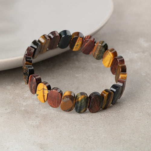 Kaplan Gözü Doğal Taş Geniş Kesim Bileklik