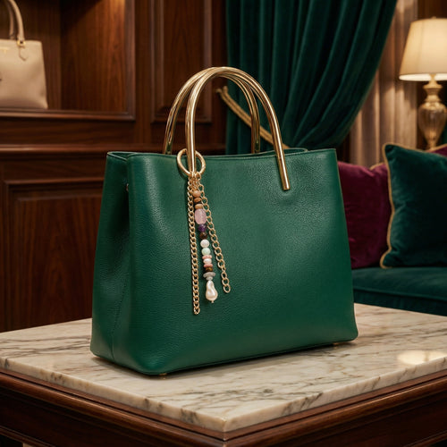 Doğal Taşlı Çanta Charmı ( İnci, Ametist, Rodokrozit, Bronzit, Güneş Taşı, Selenit, Labradorit)