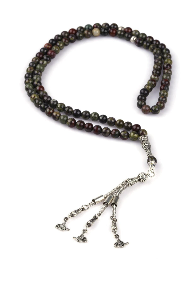 Dragon Jade Doğal Taş 99'Lu Tesbih 6 mm Küre Kesim - Görsel 2 - Safnaturel