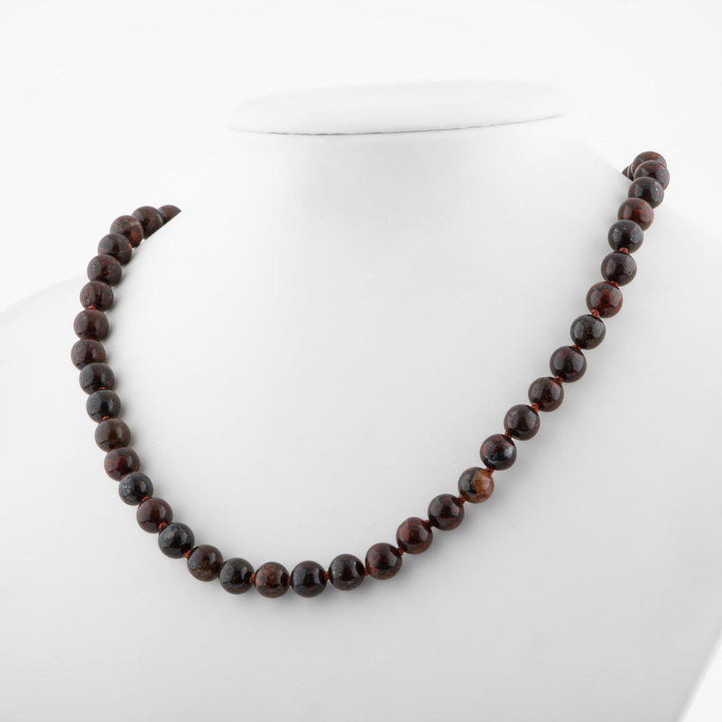 Dragon Jasper 8 mm Düğümlü Doğal Taş Kolye - Görsel 4 - Safnaturel