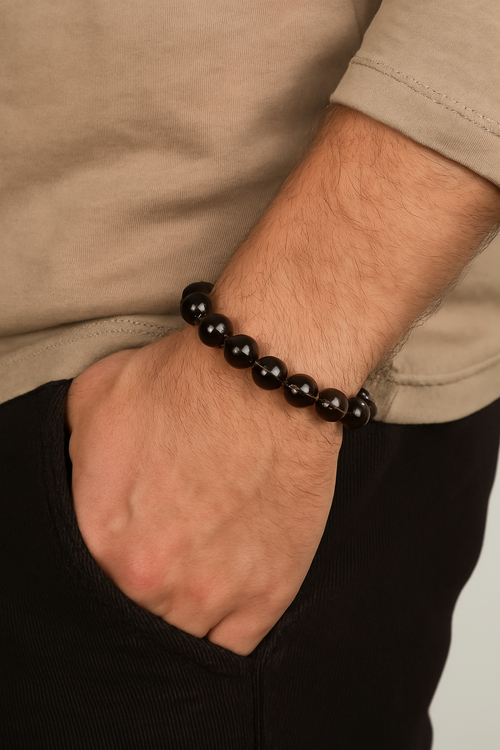 Dumanlı Kuvars Doğal Taş Bileklik 10 mm