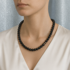 Dumanlı Kuvars Doğal Taş Dizi Kolye 8 mm