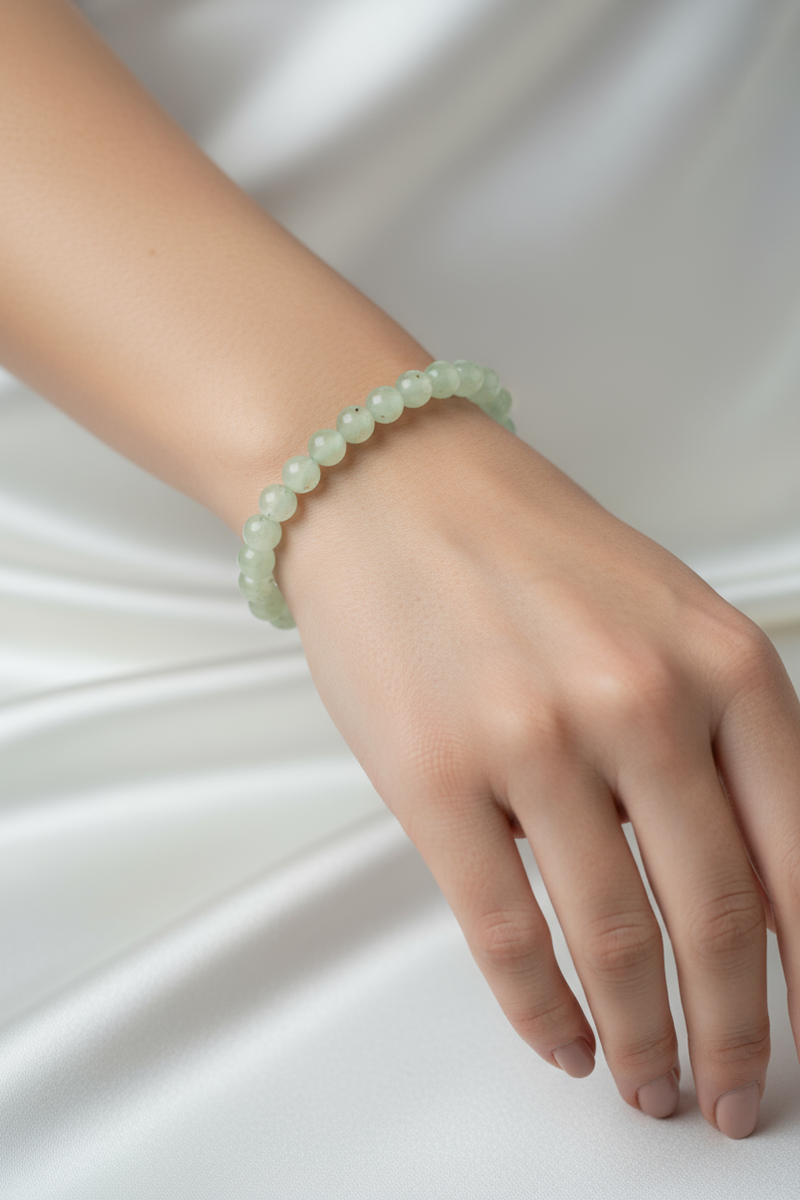 Prehnit 8mm Doğal Taş Bileklik - Safnaturel