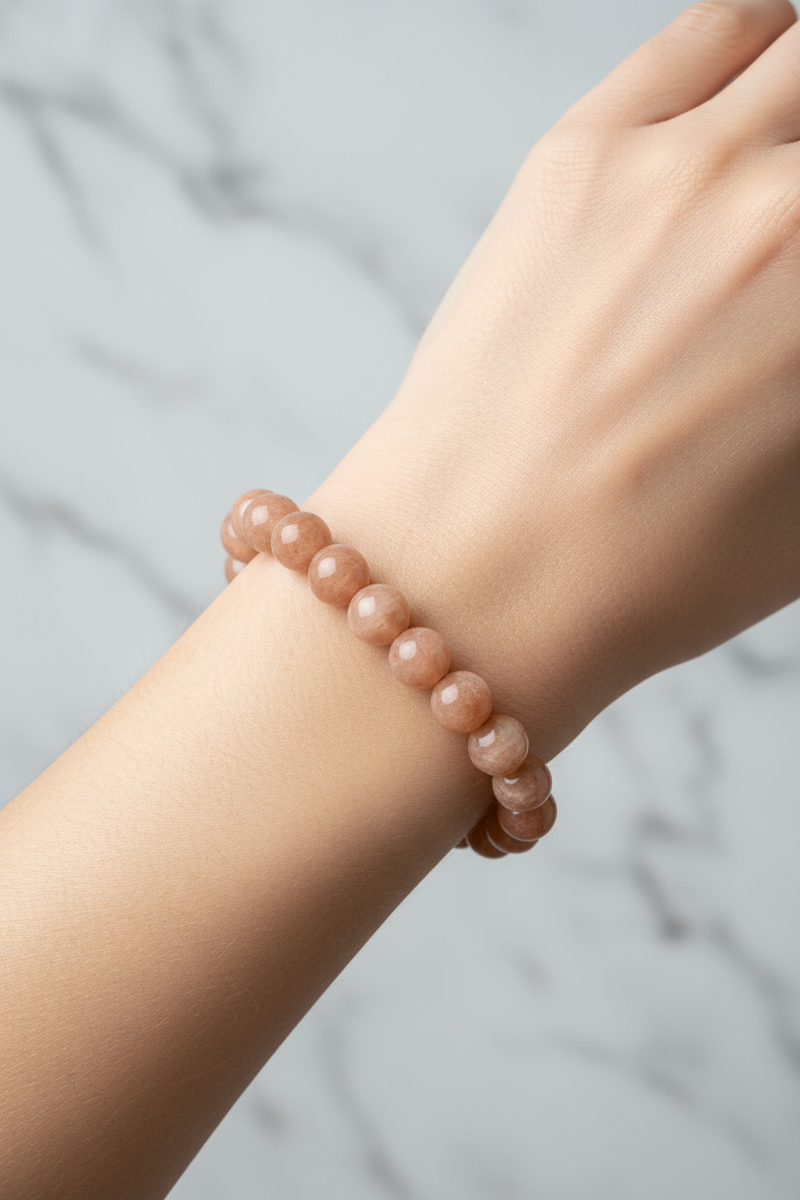 Güneş Taşı 10mm Doğal Taş Bileklik - Görsel 2 - Safnaturel