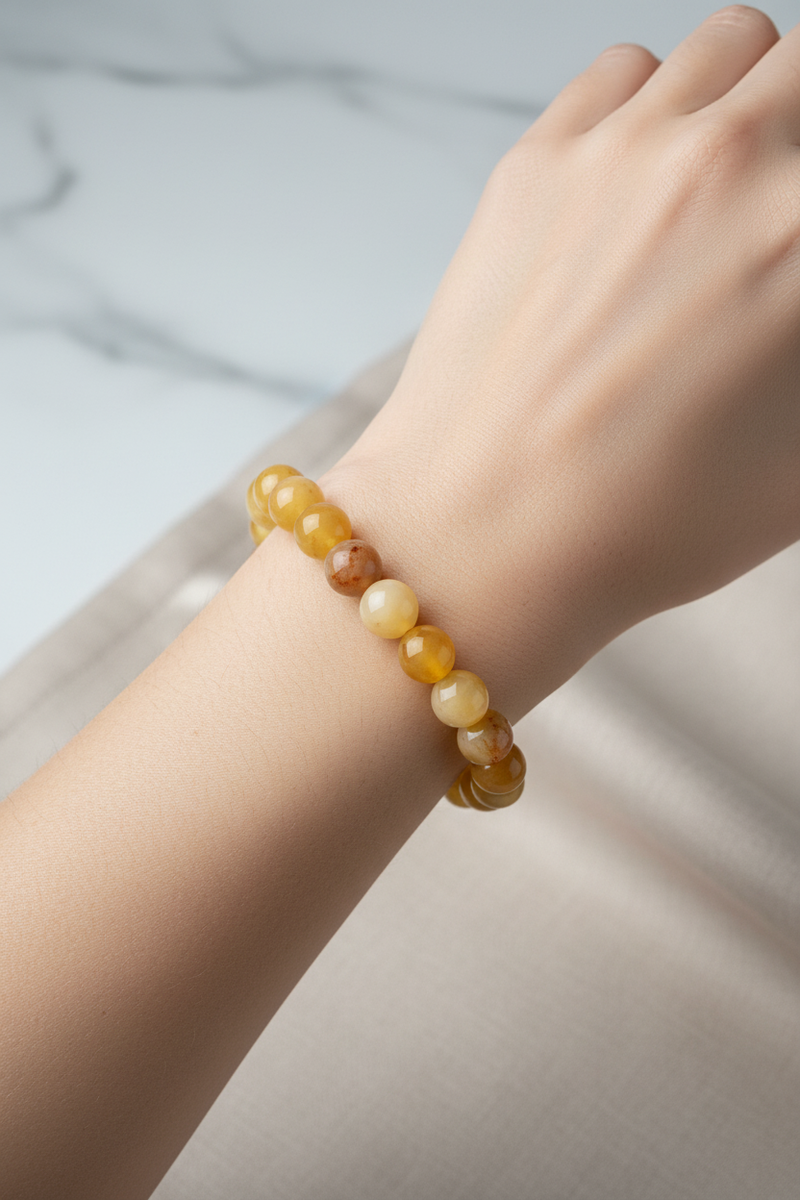 Opal Sarı 10mm Doğal Taş Bileklik - Görsel 1 - Safnaturel