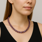 Phantom Quartz 8 mm String Natural Stone Necklace
