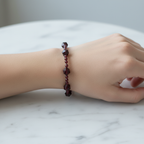 Lal Doğal Taş 925 Ayar Gümüş Bileklik – Özel Tasarım