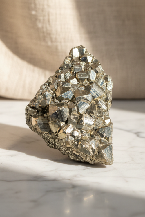 Pyrite Natural Stone Raw Piece | Collectible Metallic Shiny Natural Stone