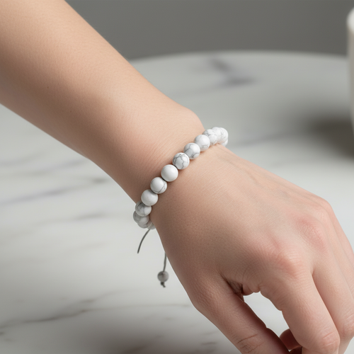 Havlit 8 mm Merdiven Kapama Doğal Taş Bileklik – El İşçiliği - Görsel 1 - Safnaturel