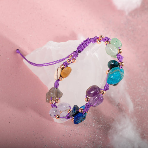 Yay Burcu Bileklik Ametist, Jasper, Kalsedon, Labradorit, Lapis Lazuli, Mavi Apatit, Yeşil Aventurin