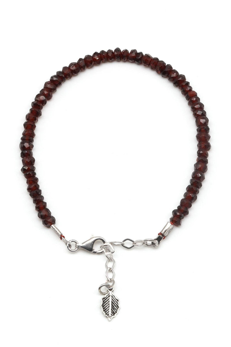 Garnet - Lal Doğal Taş 925 Ayar Gümüş Bileklik - Görsel 3 - Safnaturel