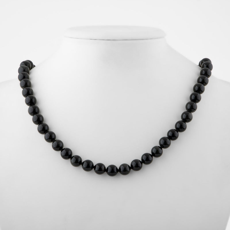 Golden Obsidyen 8 mm Düğümlü Doğal Taş Kolye - Görsel 3 - Safnaturel
