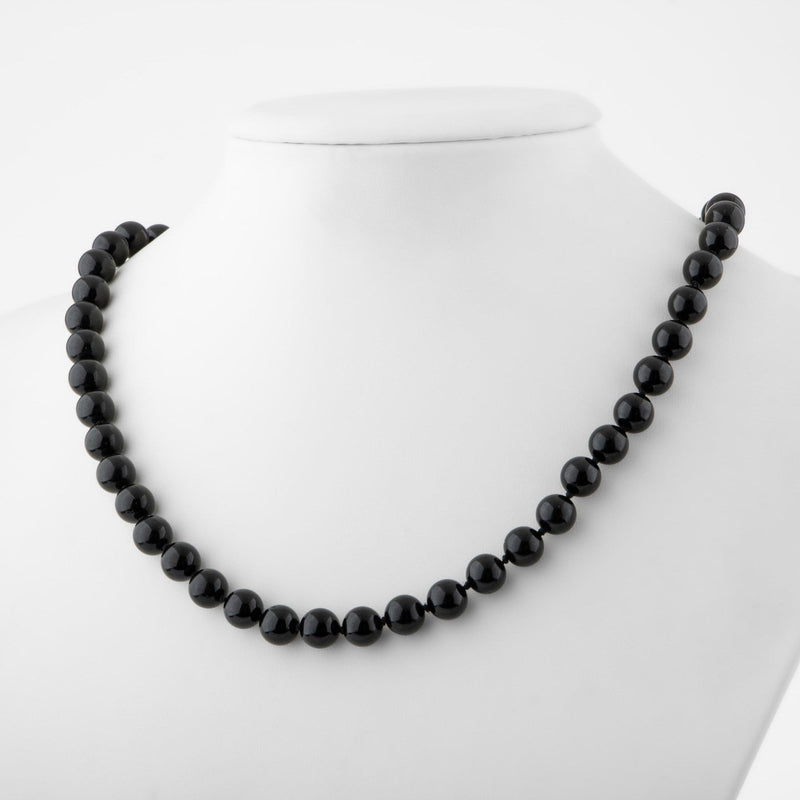 Golden Obsidyen 8 mm Düğümlü Doğal Taş Kolye - Görsel 4 - Safnaturel