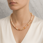 Güneş Taşı Doğal Taş Dizi Kolye 8 mm