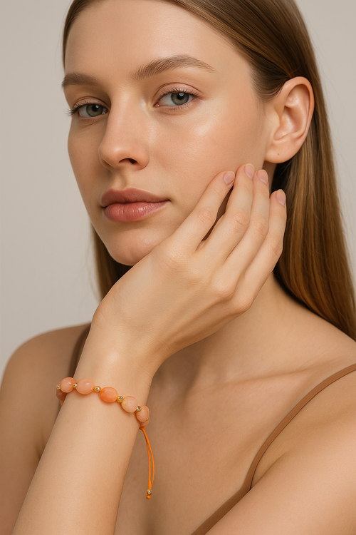 Sunstone Natural Stone Macrame Bracelet