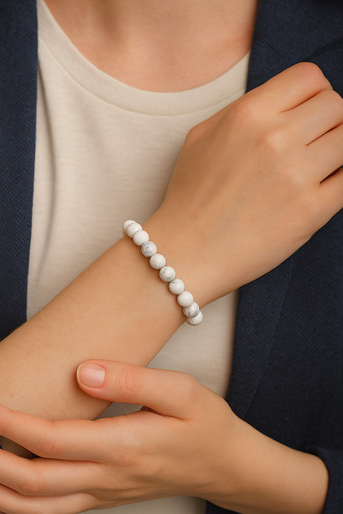 Howlit Natural Stone Bracelet 8 mm