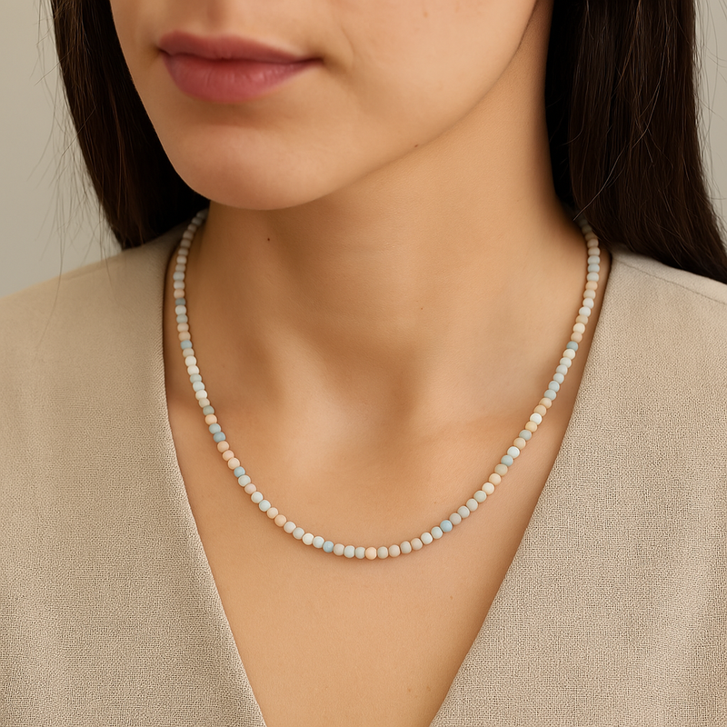 Helidor Doğal Taş Kolye 3 mm - Görsel 1 - Safnaturel