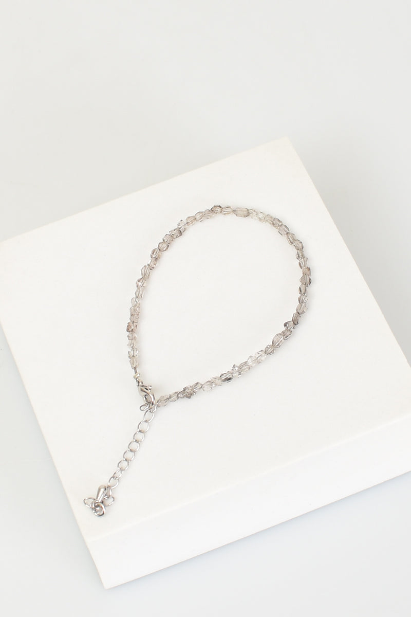 Herkimer Kuvars Doğal Taş Bileklik 3 mm - Görsel 4 - Safnaturel