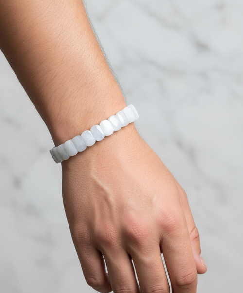 IGSL Uluslararası Sertifikalı Akuamarin Doğaltaş Bileklik – Özel Rolex Kesim