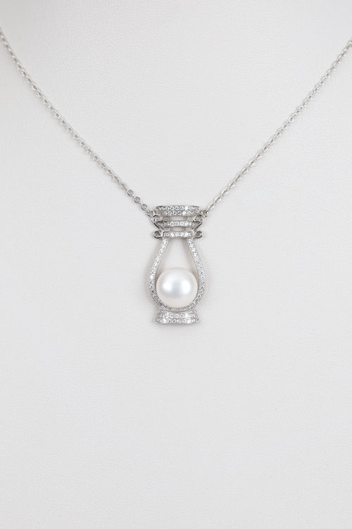 İnci Doğal Taş 925 Ayar Gümüş Kolye