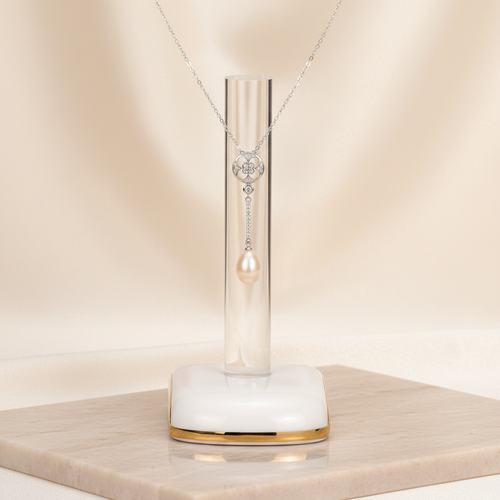 İnci Doğal Taş 925 Ayar Gümüş Kolye