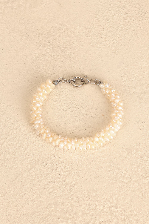 İnci Doğal Taş Burma Bileklik