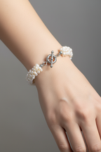 İnci Doğal Taş Burma Bileklik