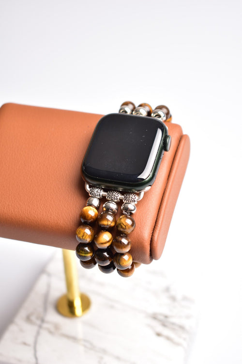 Kaplan Gözü Doğal Taş Apple Watch Saat Bandı 38 - 41 Mm