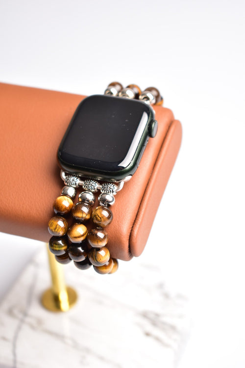 Kaplan Gözü Doğal Taş Apple Watch Saat Bandı 38 - 41 Mm