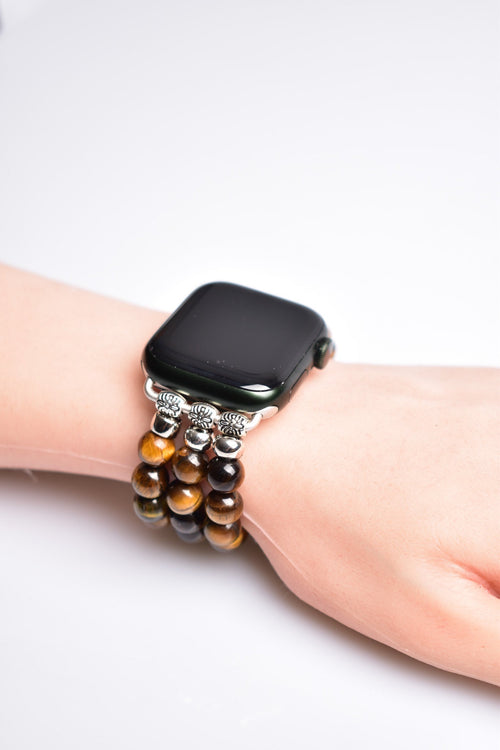 Kaplan Gözü Doğal Taş Apple Watch Saat Bandı 38 - 41 Mm
