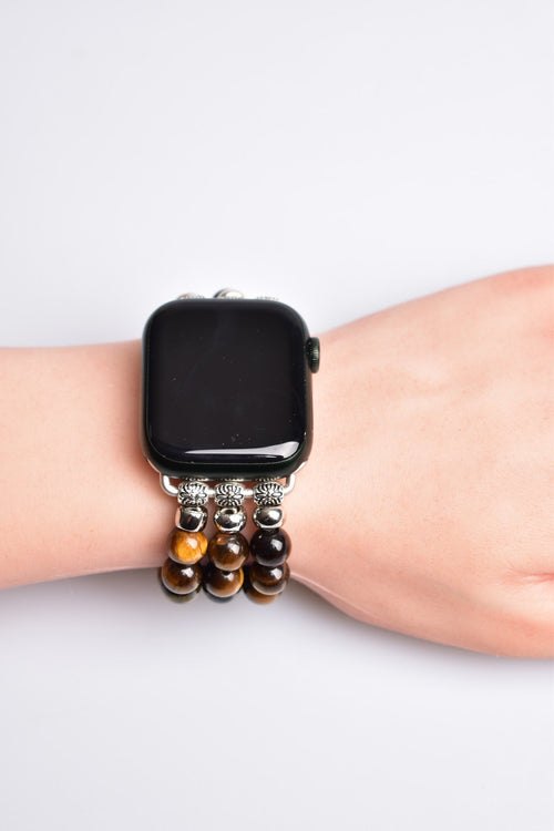 Kaplan Gözü Doğal Taş Apple Watch Saat Bandı 38 - 41 Mm
