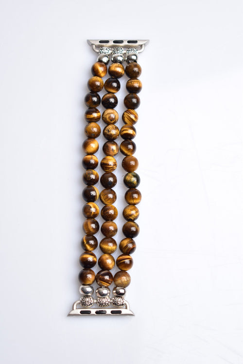 Tiger Eye Natural Stone Apple Watch Band 38 - 41 Mm 